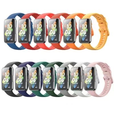 For Huawei Band 7/Honor Band 7 Sports Fitness Silicone Watch Wristband Strap