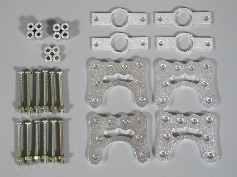 Front Rear Axle Linkage Shock Convert Plate Set Tamiya 1/10 Clodbuster Bullhead - Image 3 of 4
