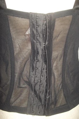 Cacique Zebra Print Plus Size Sexy Mesh Corset Size 14-16 White/Black Super Cute - Picture 3 of 8