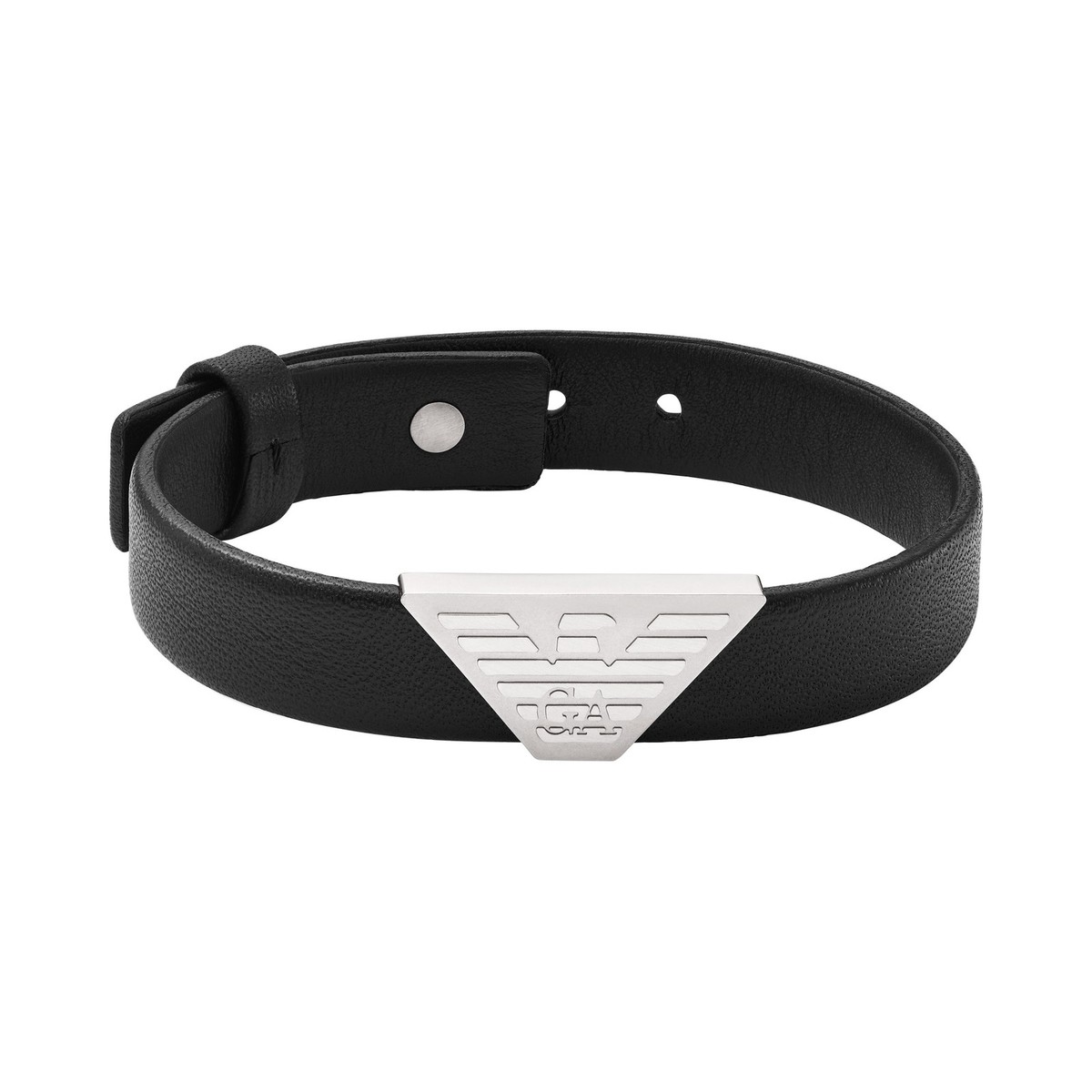 EMPORIO ARMANI Mens Bracelet EGS2985040 Leather Black | eBay