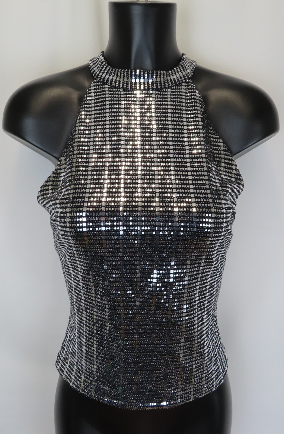 Zara Basic Silver Black Sparkle Glitter Embellish… - image 1