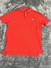 Chaps Mens Red Polo Shirt M 100 Cotton Casual Short Sleeve Classic Fit