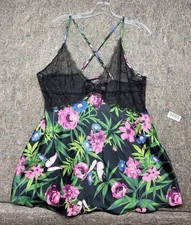 Victoria's Secret Slip Satin Lace Floral Chemise XL