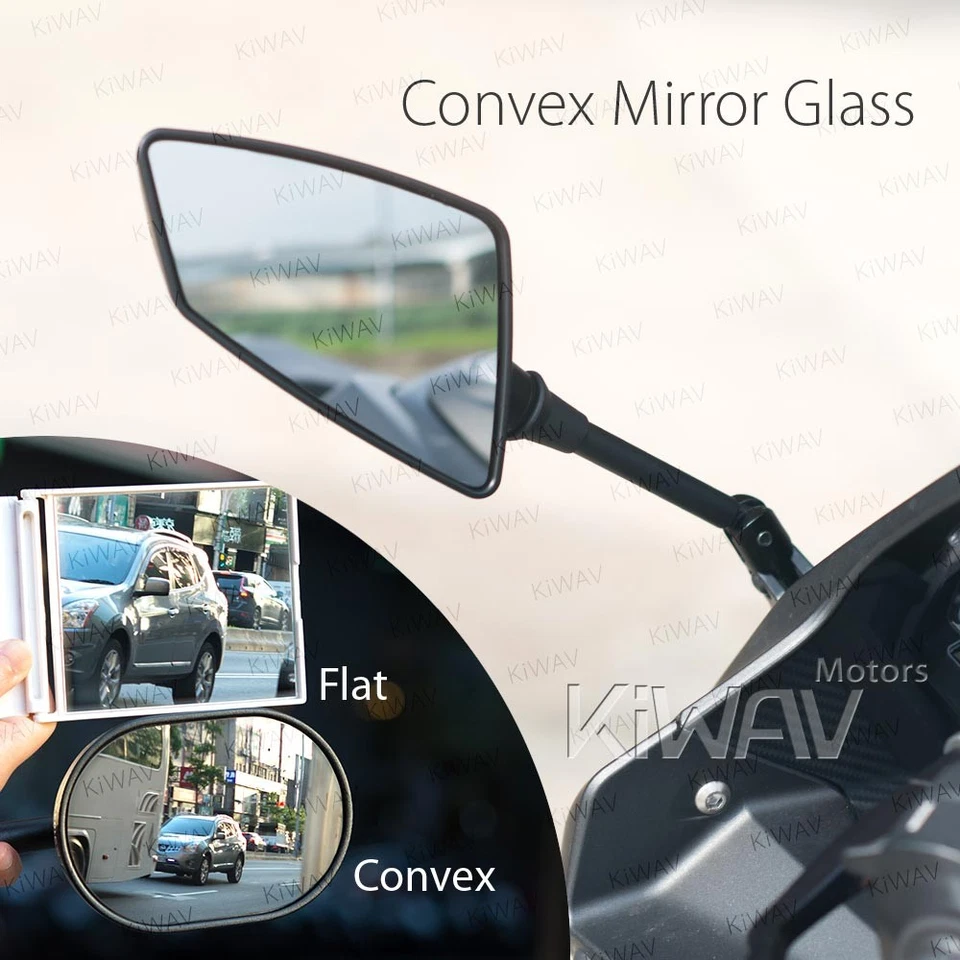 motorcycle mirrors adjustable HAWK style black w/ black base fits sportbike ε - Image 4 of 4