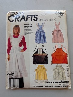 Grembiule VINTAGE McCall's 835 / 2819 modello taglia unica TAGLIO tutti i pezzi presenti