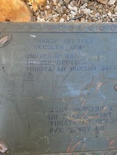 Vintage General Products 1949 Military Air force Footlocker Korean War Era