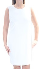 JESSICA SIMPSON Womens Ivory Sleeveless Above The Knee Dress Size: 12