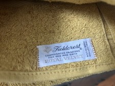 MCM Fieldcrest VTG Towels Gold 100 Cotton 1 Bath Towel 1 Hand 60s 70s Yellow