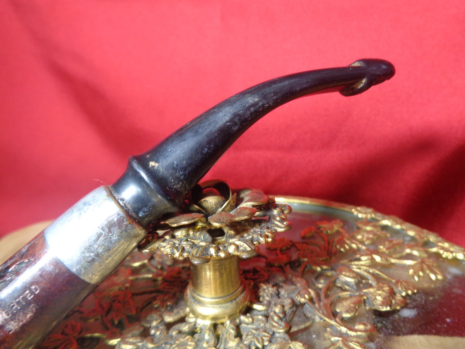 Vtg Rusticated Bent Billiard, imported briar, unstamped