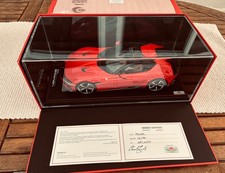 1/18 MR Collection Ferrari 12 Cilindri.Red Corsa.Luxury pack custodia pelle e plexi