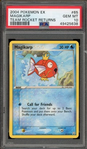 Pokemon Magikarp EX Team Rocket Returns #65 PSA 10 Gem Mint