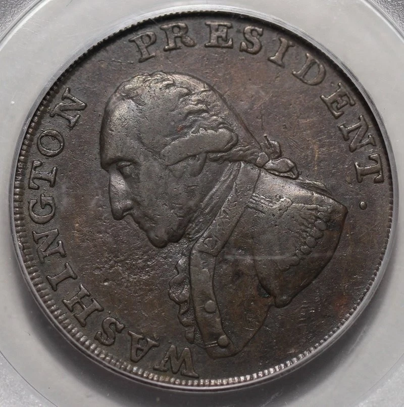 1793/2 Washington Ship Halfpenny, Musante GW-20, Baker -18, (PCGS XF-45) - Image 2 of 4