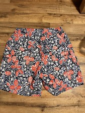 Speedo Men's Swim Trunks Size Medium Tropical Design Mesh Lined Drawstring Waist