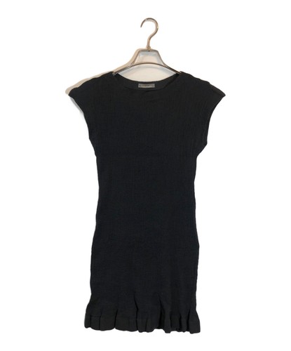 ISSEY MIYAKE / (Issey Miyake) Wrinkle-finish sleeveless dress/ black/ Size: M