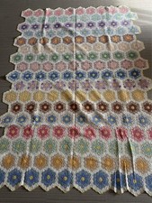 Antique Quilt Grandmother s Garden 163 238cm Handcraft Patchwork