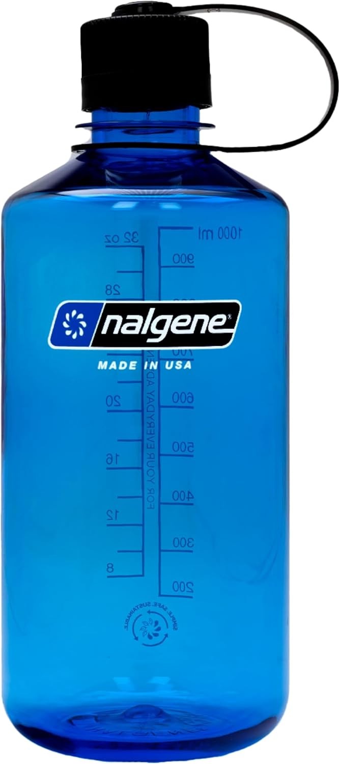 Leak Proof BPA Free Tritan Water Bottle 32oz Narrow Mouth Blue