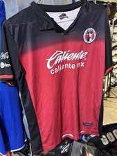 Camiseta de fútbol Xolos Club Tijuana Xoloitzcuintles de Caliente negra roja grande