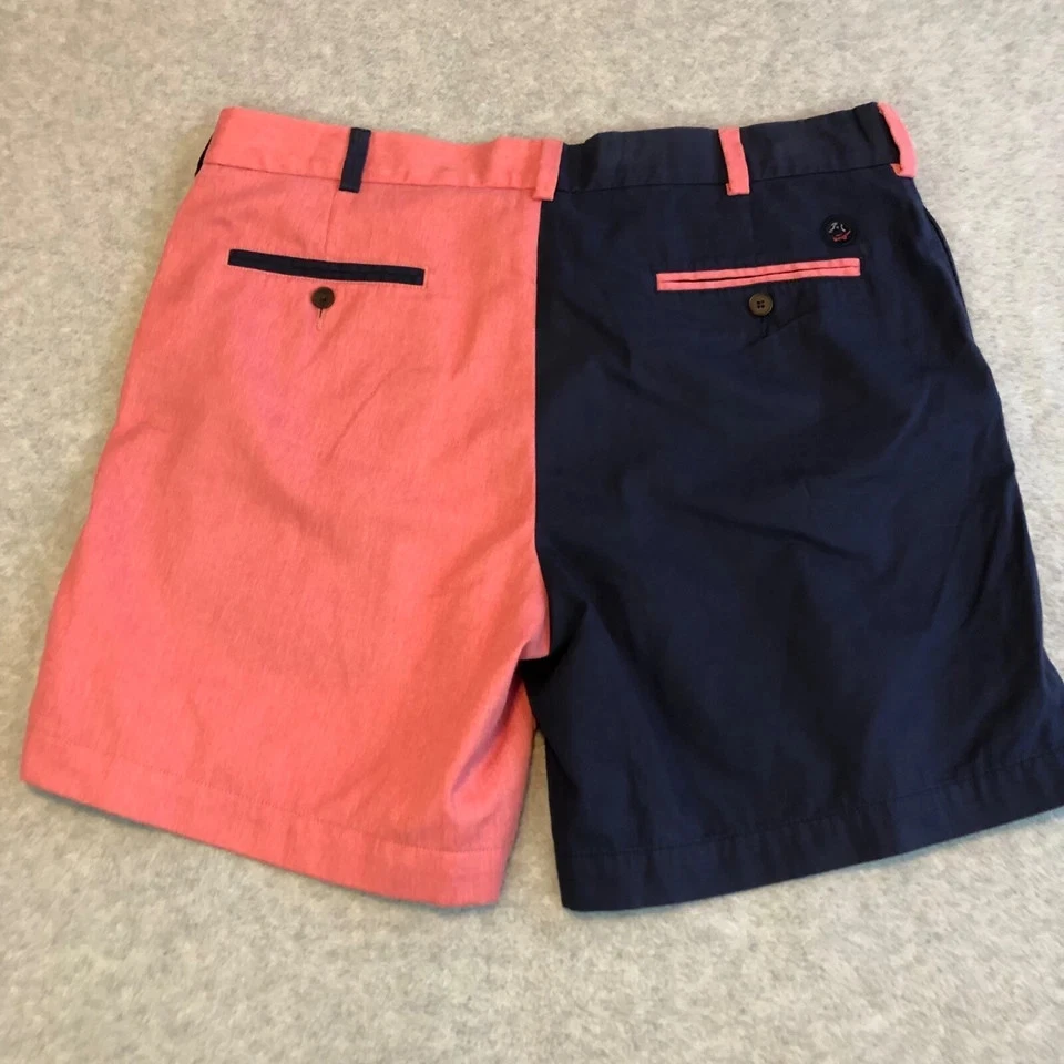 Pantalones Cortos Southern Proper Club - Hombres Talla 38 - Azul Coral Rosa Chino Caqui Foto 2 de 4