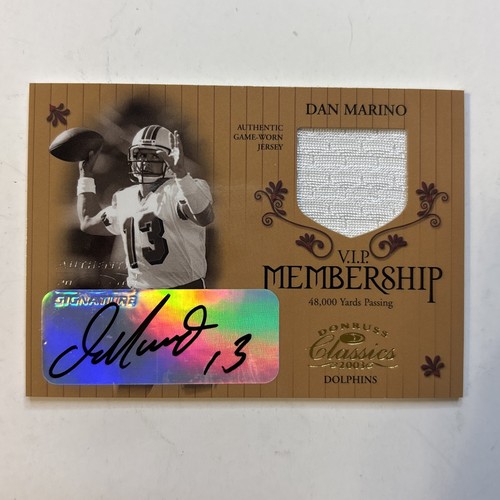 2003 Donruss Classics Dan Marino #M2 Jersey Patch Autograph #039 /250 Dolphins - Picture 1 of 7