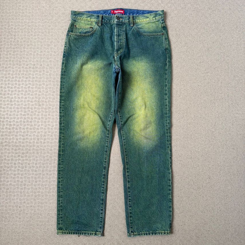 Supreme Regular Jean Overspray Green 23Fw | eBay Supreme Regular Jean Overspray Green 23Fw | eBay