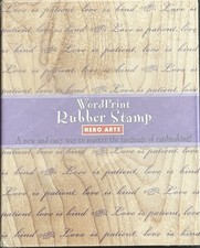 Hero Arts WordPrints Love Is Patient Background Rubber Stamp NIP