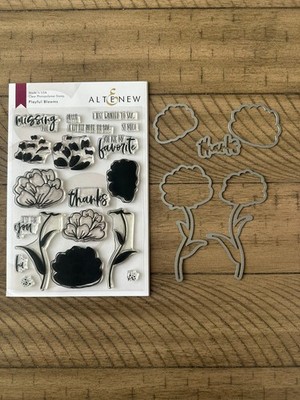 Altenew Playfull Blooms, layering stamps and dies
