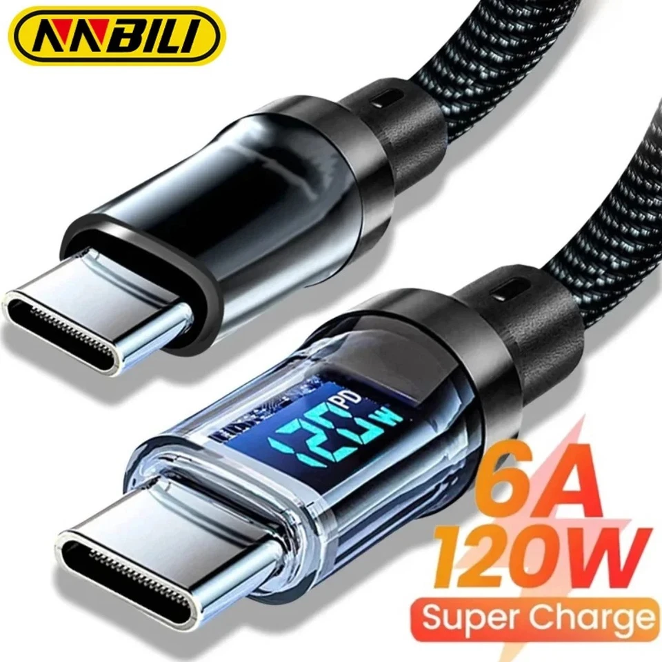 Schnellladekabel USB Typ C Datenkabel für Samsung Huawei Xiaomi Handy Ladekabel - Bild 1 von 4