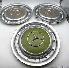 Mercedes Benz Radkappen W114 W115 W123 W126 14 Zoll Gr&uuml;n & Beige