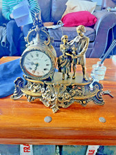 Antique Lancini Franze Hemel Chiming Mantle Clock In Full Working Order