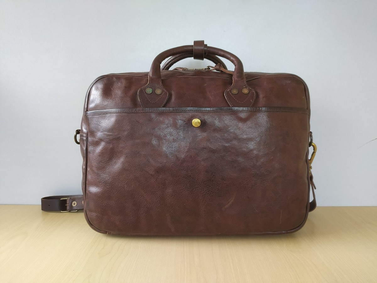 RRL Men's Leather Briefcase Free Worldwide Shipping FTP/6006 | eBay