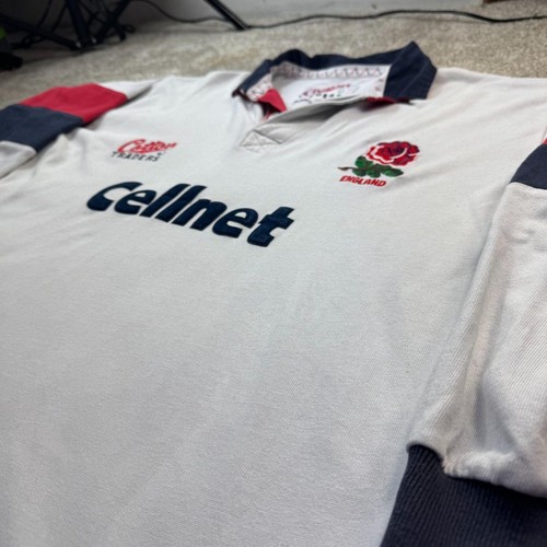 1997 Cotton Traders England Rugby Cellnet Rugby Polo XL - Bild 3 von 5