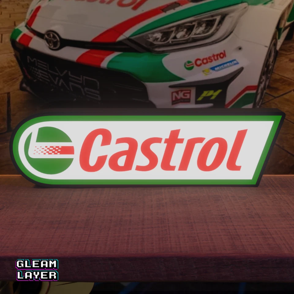 Castrol LED RGB Lightbox Sign – Racing Garage, Workshop & Man Cave Decor - Image 2 of 4