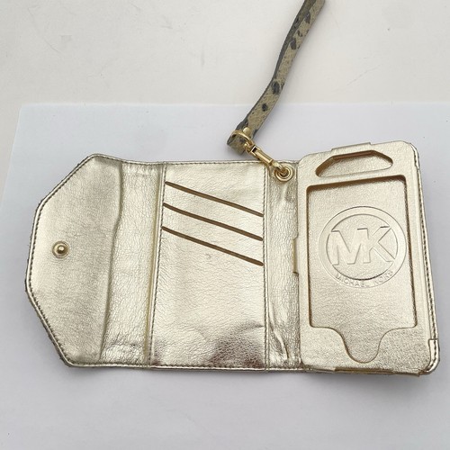 Michael Kors iPhone 4S Black Python Embossed Leather Case Wallet Clutch - Picture 5 of 8