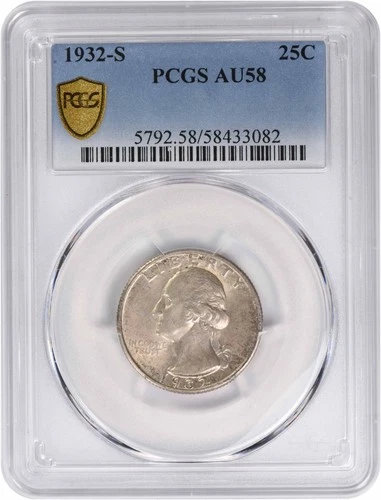1932-S Washington Silver Quarter AU58 PCGS