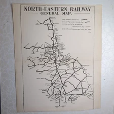 Original 1903 North Eastern Railway General Map
