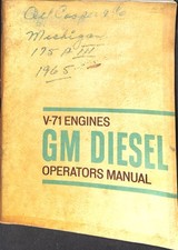 Gm Diesel V-71 Engines Operators Manual Detroit Diesel Engine Division 1965