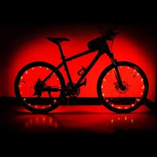 Xcceries Bright LED Bike Wheel Light Auto Bicycle Wheel Spoke Light String Red