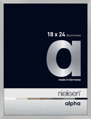 Nielsen Aluminium Bilderrahmen Alpha TCSC 18x24 cm silber matt