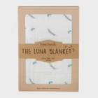 Petite Piccolo Luna Feathers Muslin Baby Blanket 120x120cm Cotton NEW