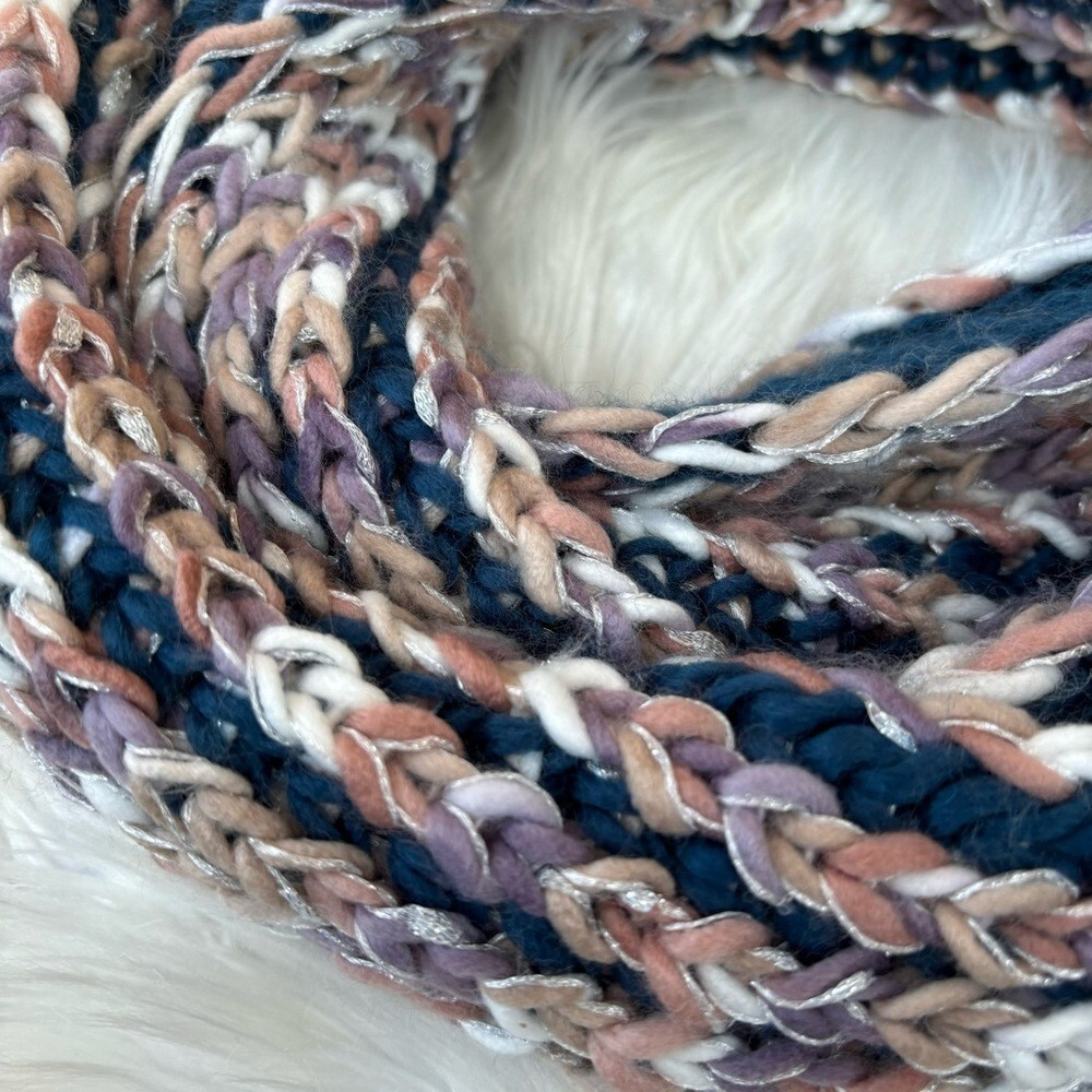 Francesca’s Double Sided Multicolored Knitted Inf… - image 2