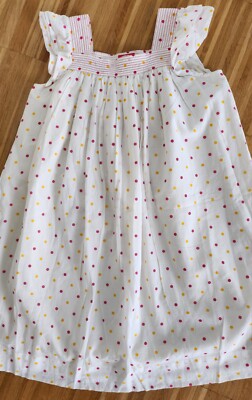 JOULES Sommerkleid für besondere Anlässe (Größe 140) Weiß/Pink/Gelb - wie NEU!!!