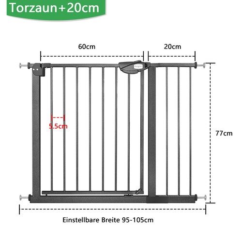 Treppenschutzrollo Absperrgitter Ausziehbar 95-105cm Treppe Tür Türschutzgitter - Bild 2 von 12