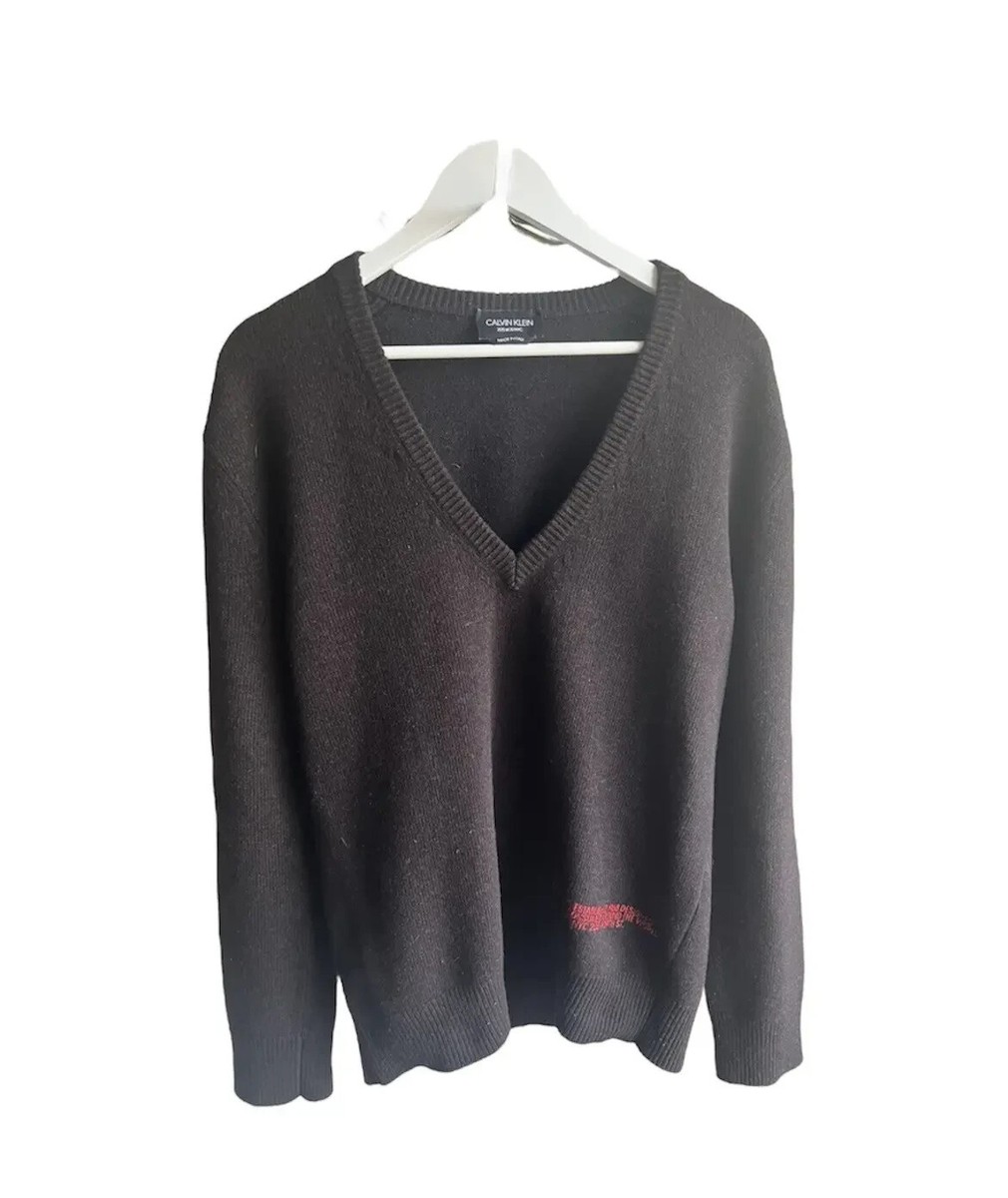 Raf Simons x Calvin Klein 205W39NYC V-neck Sweatshirt | eBay