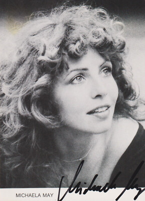 MICHAELA MAY Original Autogramm signierte Postkarte 90er Jahre