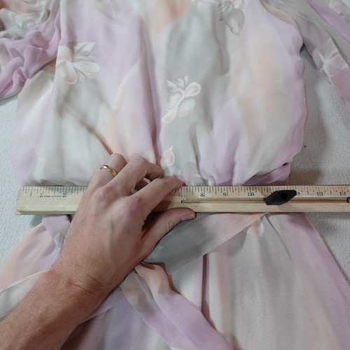 Abito midi Ursula vintage 8 rosa floreale fata' floreale sciolto cintura fata - Foto 10 di 23