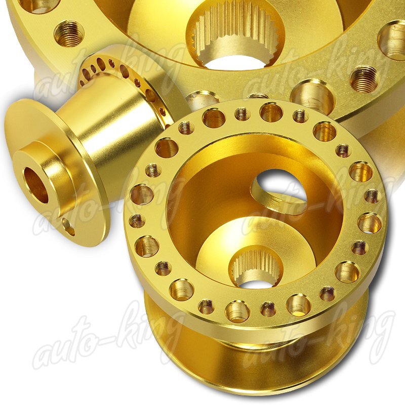 GOLD T-6061 ALUMINUM 6-HOLE STEERING WHEEL HUB ADAPTER FOR 90-96