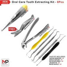 Dental Tooth Extraction Oral Care Hygiene Tools Forceps and Root Elevators