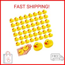 Rubber Duck Bath Toys 50PCS Mini Ducks Bulk for Kids Baby Shower Decorations