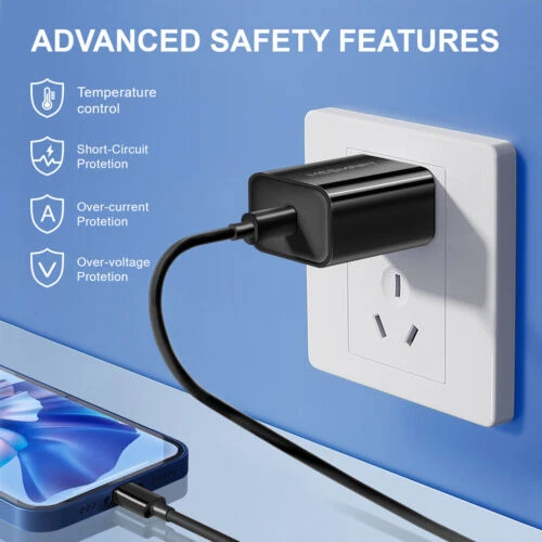 Cable cargador de pared rápido PD tipo C para iPad Pro iPhone 15 Pro Max Plus Foto 3 de 4