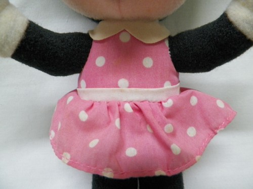 Spielschule Minnie Maus Plüschtier 9" Spielzeug in rosa Tupfen Kleid blaue Schuhe & Schleife - Bild 7 von 15